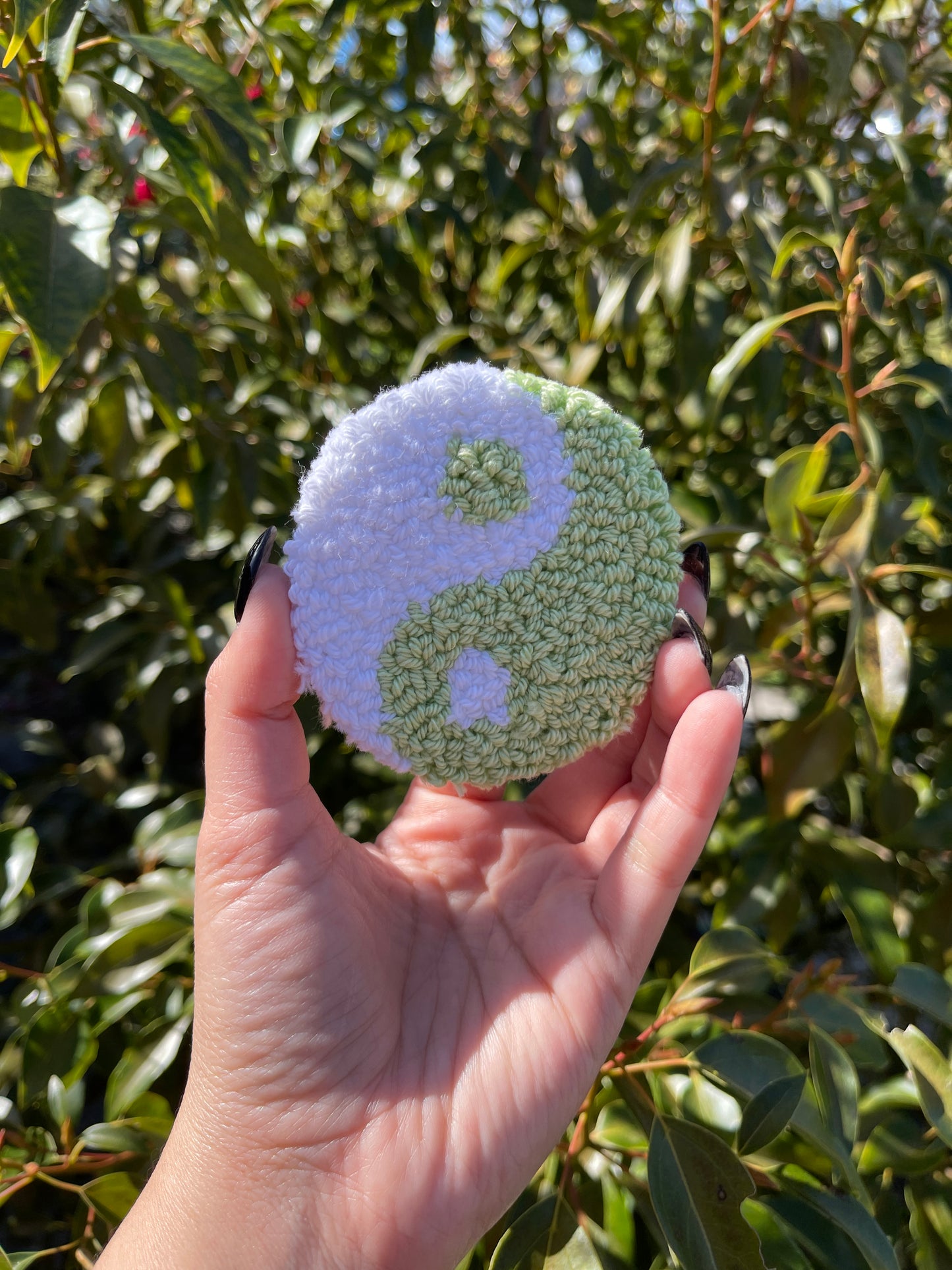 YinYang and Cow Print Car Coasters