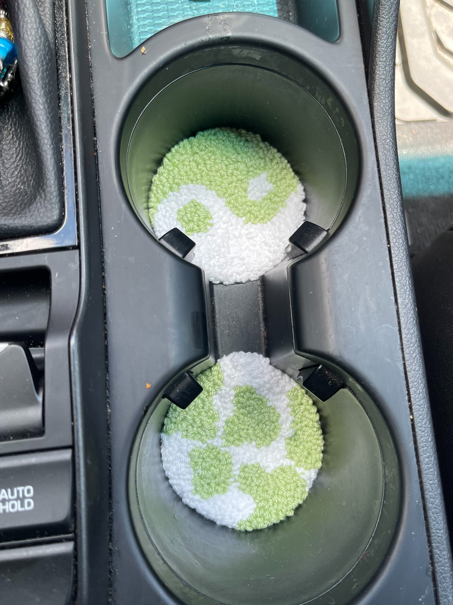 YinYang and Cow Print Car Coasters